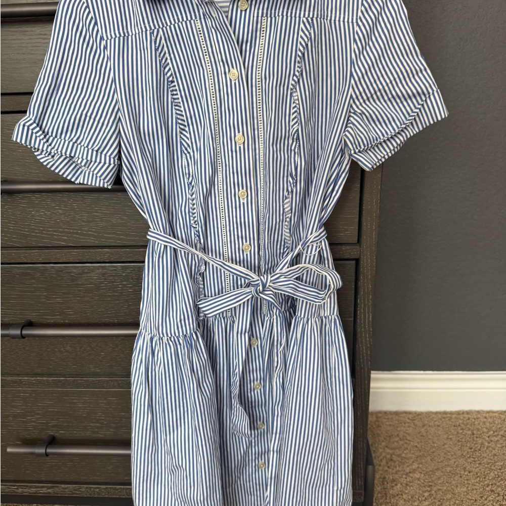 Kate Spade Blue and White Striped Dress